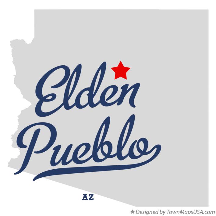 Map of Elden Pueblo Arizona AZ