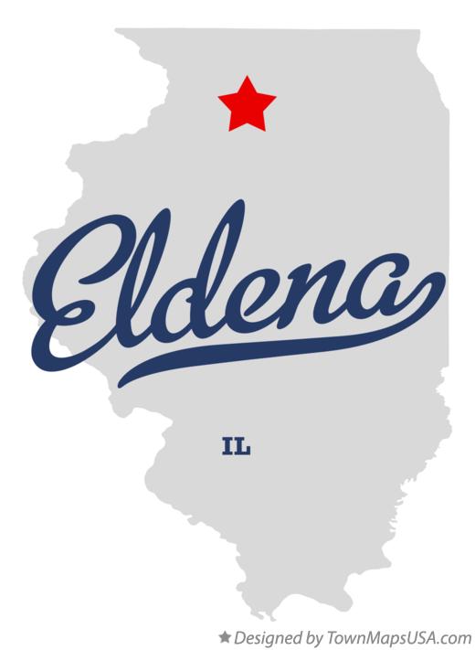Map of Eldena Illinois IL