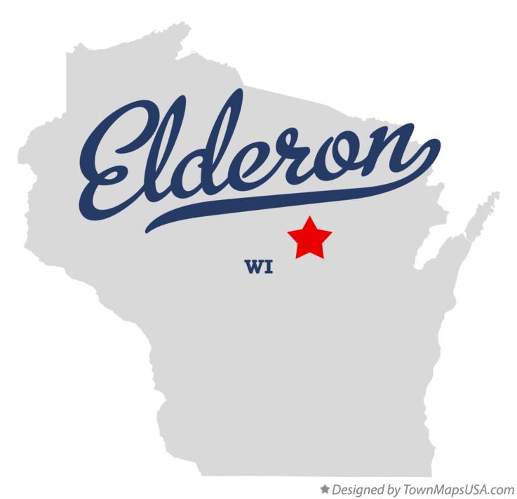 Map of Elderon Wisconsin WI