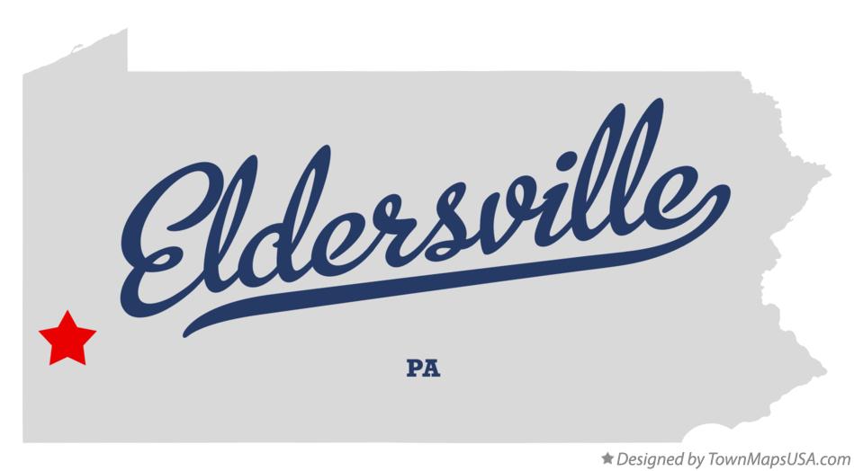 Map of Eldersville Pennsylvania PA