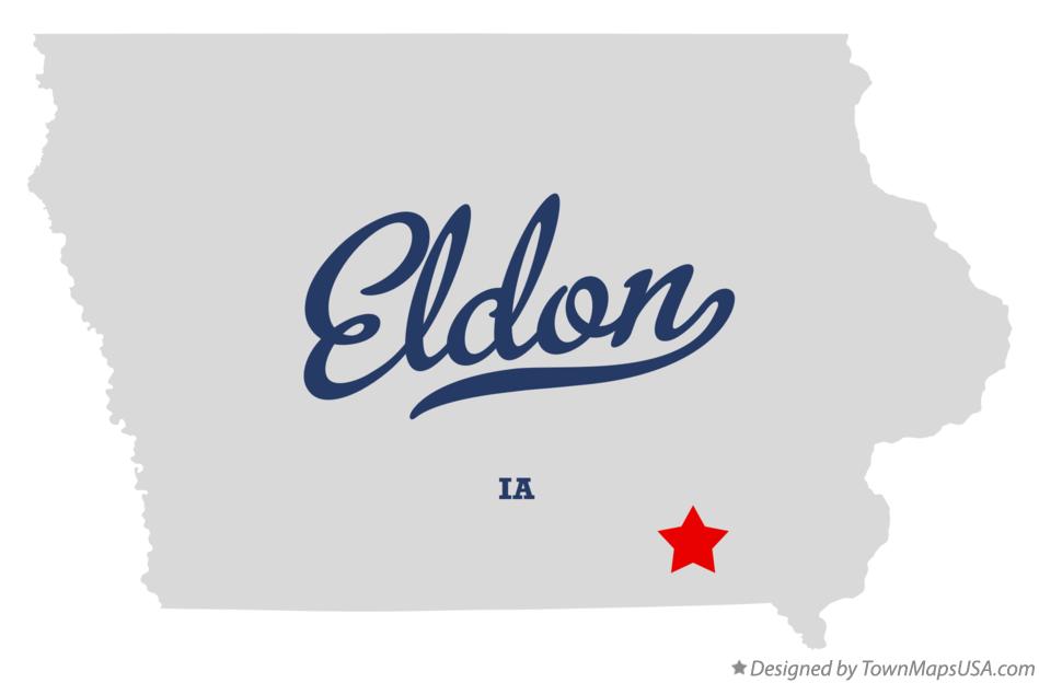 Map of Eldon Iowa IA