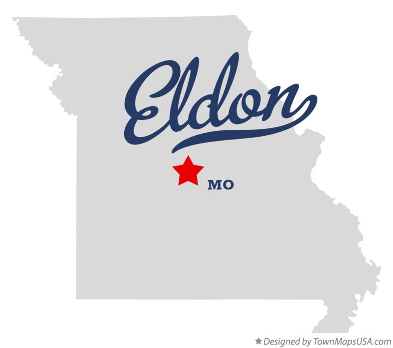 Map of Eldon Missouri MO