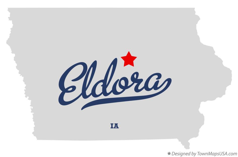 Map of Eldora Iowa IA