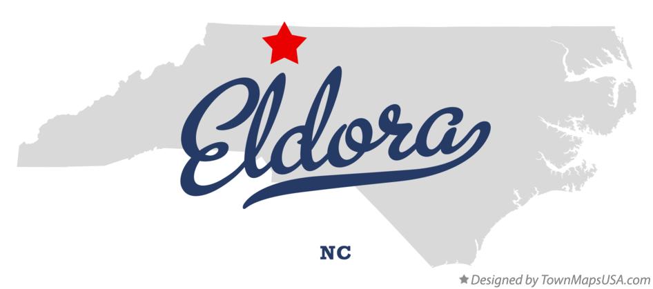 Map of Eldora North Carolina NC
