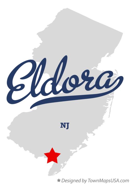 Map of Eldora New Jersey NJ