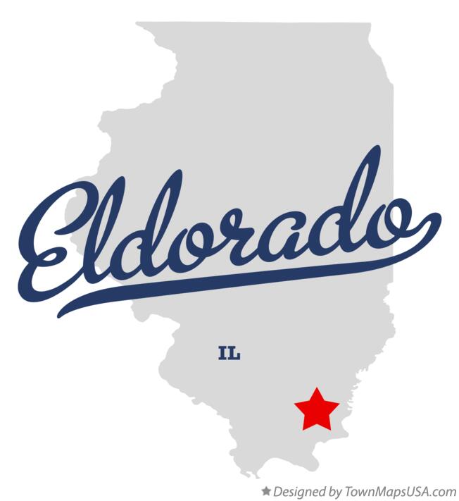 Map of Eldorado Illinois IL