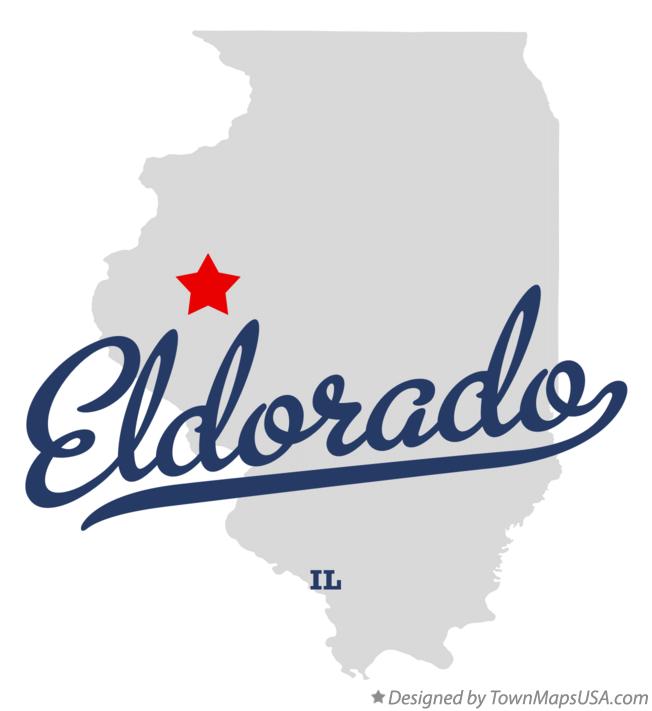 Map of Eldorado Illinois IL