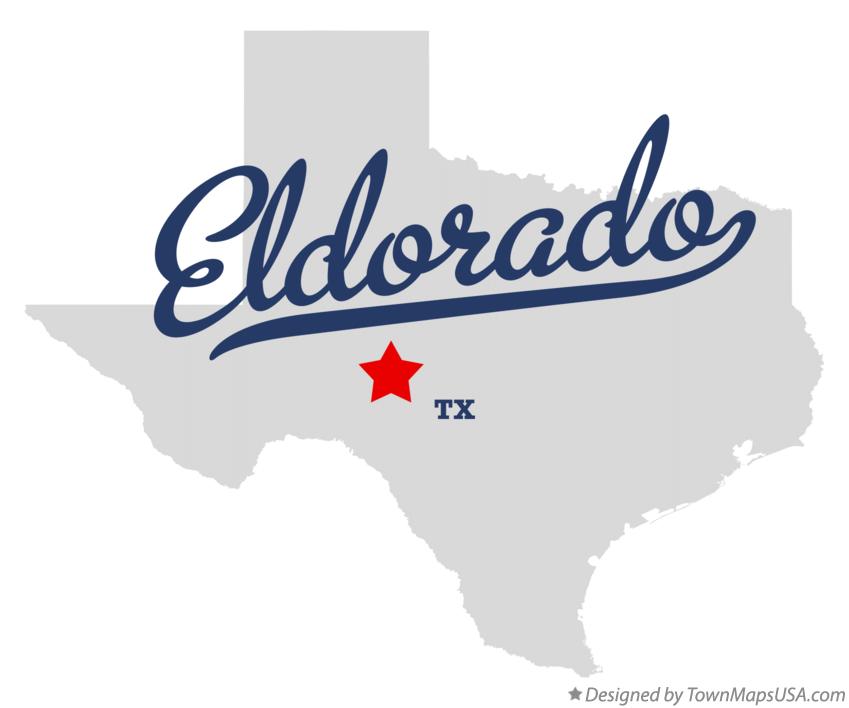 Map of Eldorado Texas TX