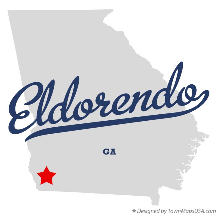 Map of Eldorendo Georgia GA