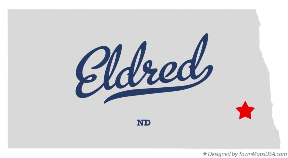 Map of Eldred North Dakota ND