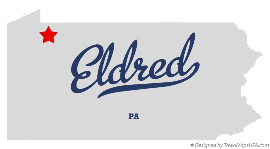 Map of Eldred Pennsylvania PA