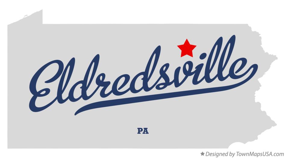 Map of Eldredsville Pennsylvania PA