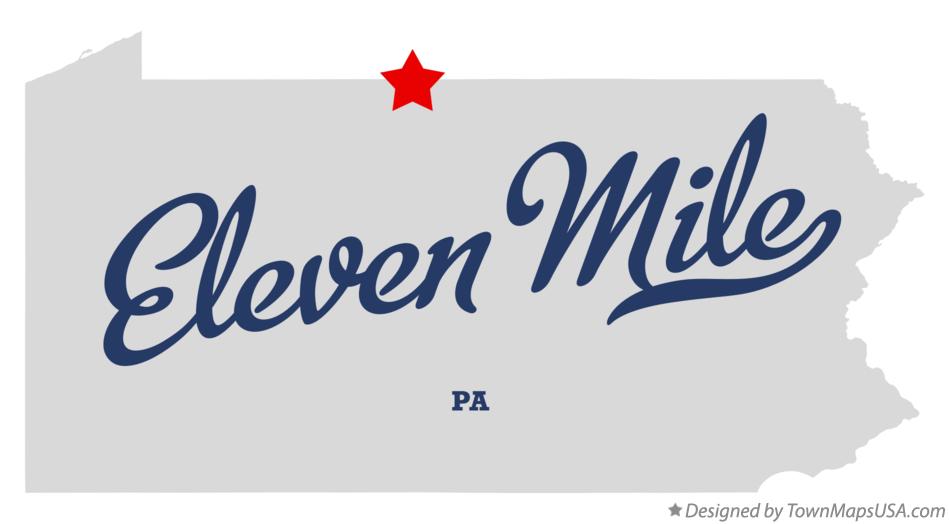 Map of Eleven Mile Pennsylvania PA