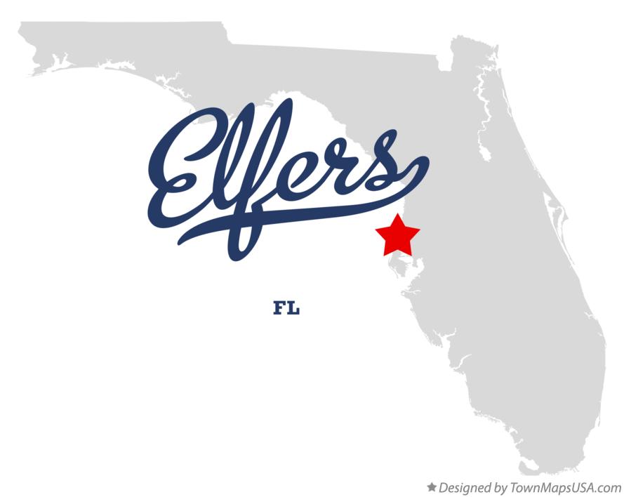 Map of Elfers Florida FL