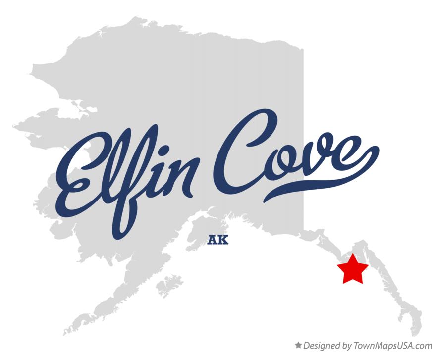 Map of Elfin Cove Alaska AK