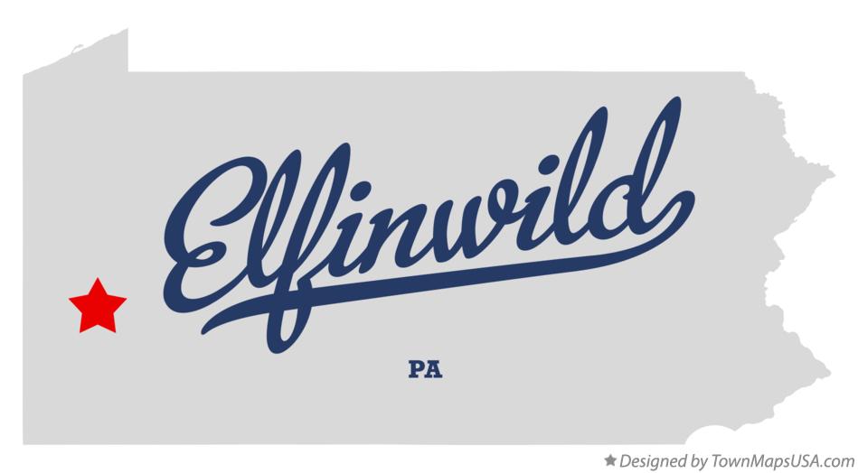 Map of Elfinwild Pennsylvania PA