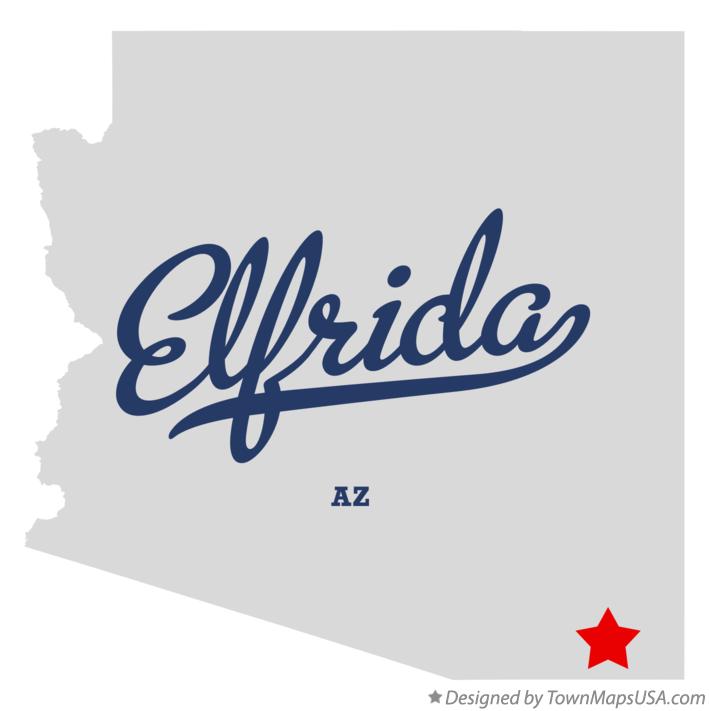 Map of Elfrida Arizona AZ