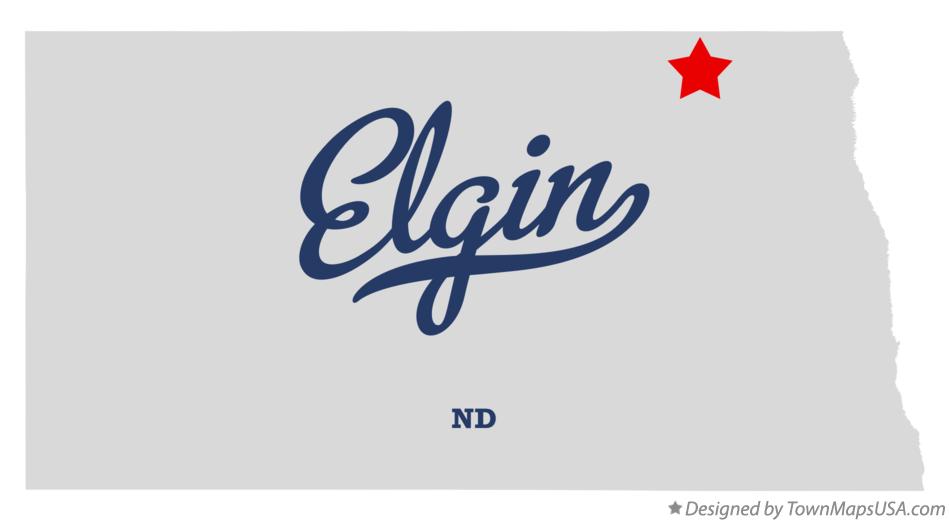 Map of Elgin North Dakota ND