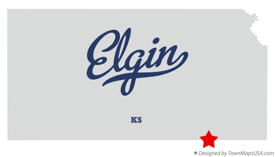Map of Elgin Kansas KS
