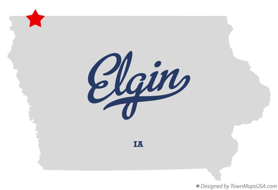 Map of Elgin Iowa IA