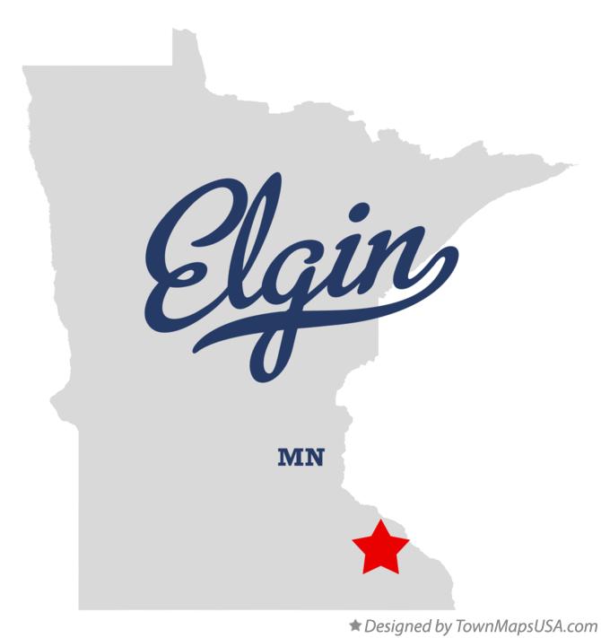 Map of Elgin Minnesota MN