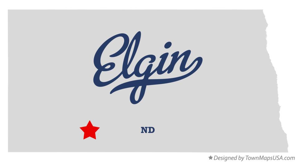 Map of Elgin North Dakota ND