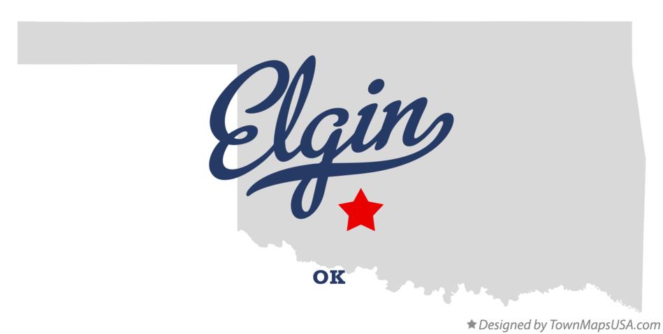 Map of Elgin Oklahoma OK