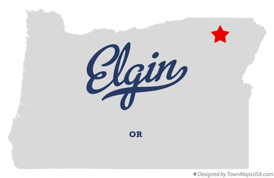Map of Elgin Oregon OR