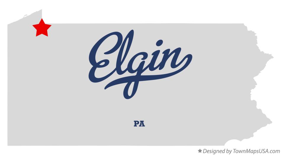 Map of Elgin Pennsylvania PA