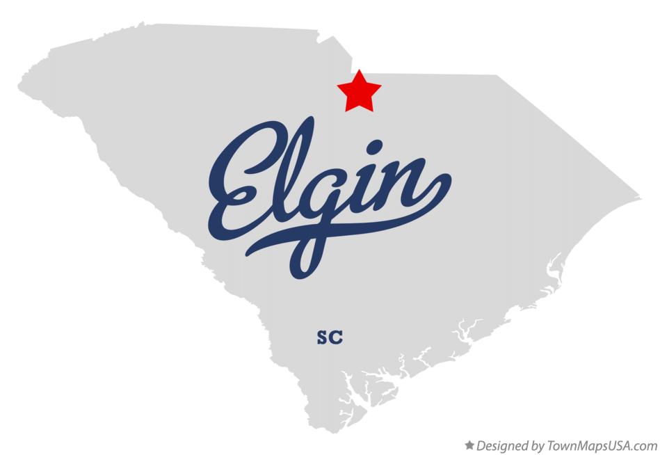 Map of Elgin South Carolina SC