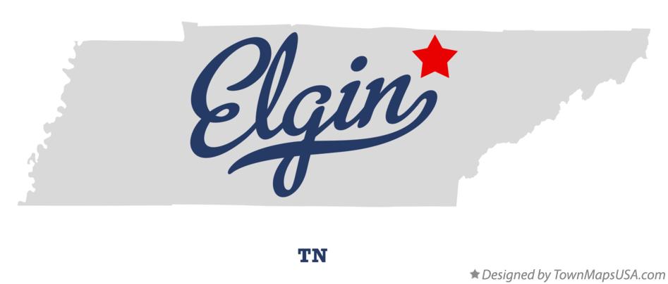 Map of Elgin Tennessee TN