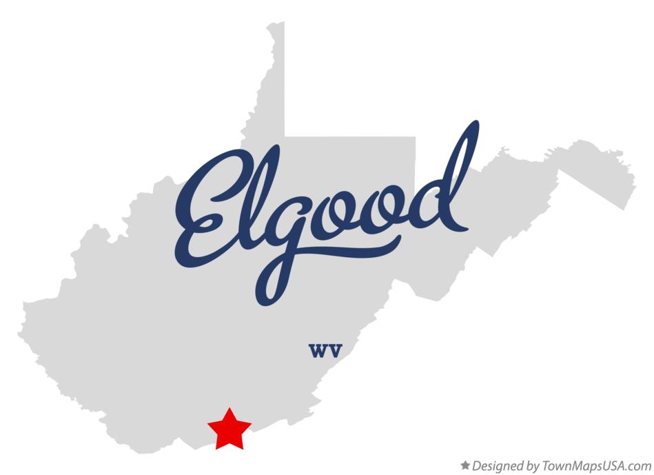 Map of Elgood West Virginia WV