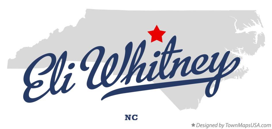 Map of Eli Whitney North Carolina NC