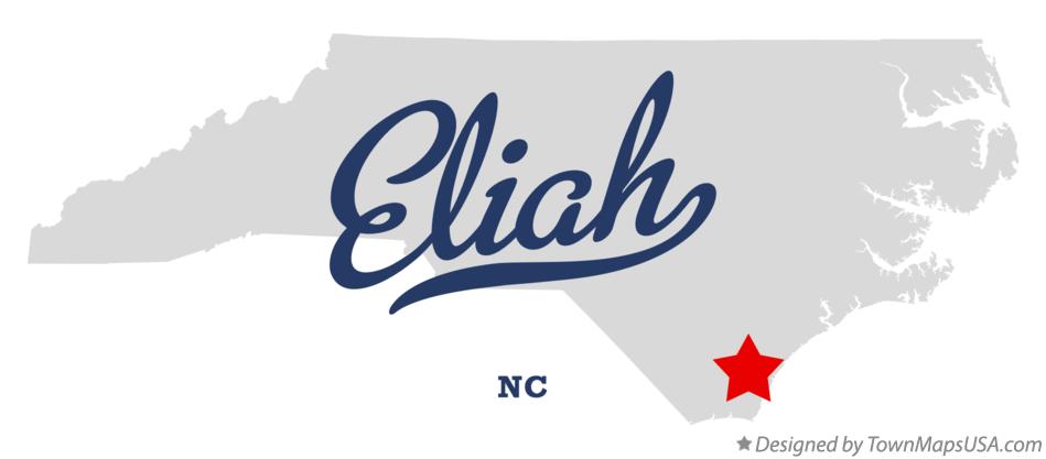 Map of Eliah North Carolina NC