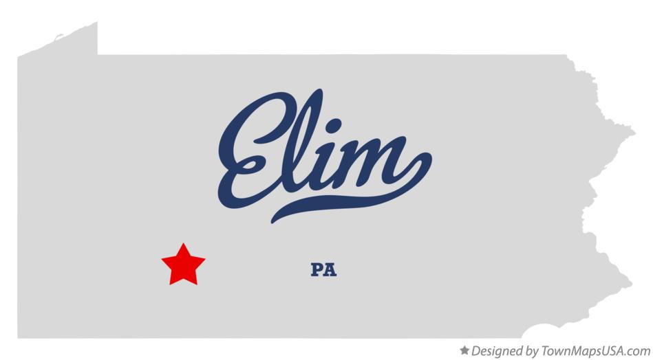 Map of Elim Pennsylvania PA
