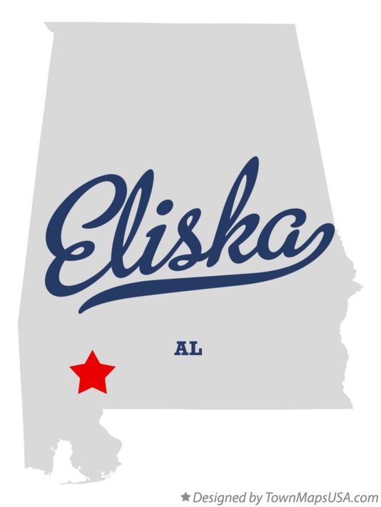 Map of Eliska Alabama AL