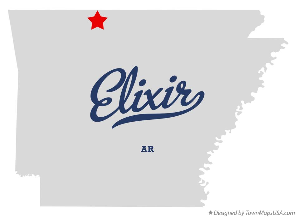Map of Elixir Arkansas AR