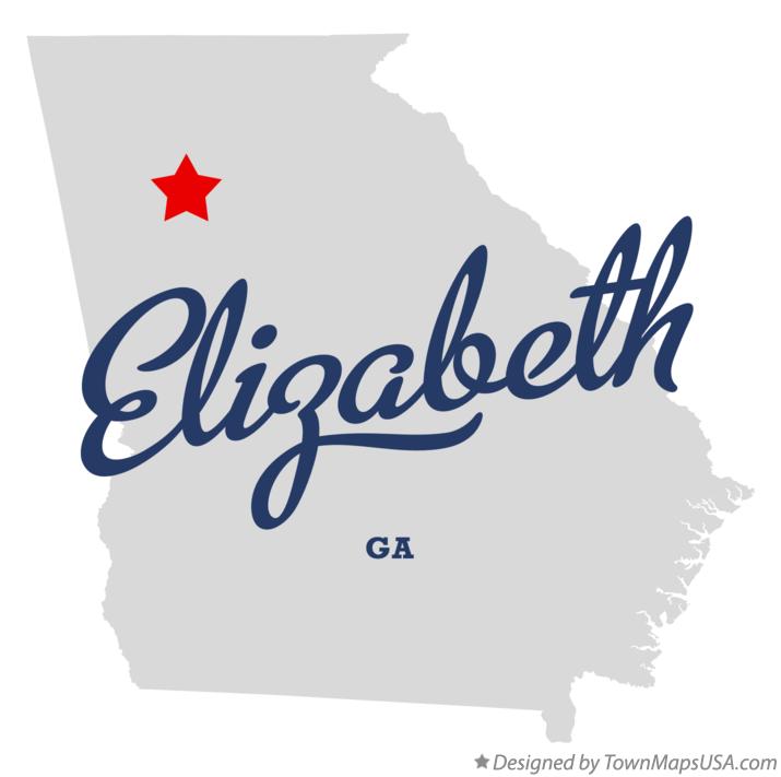 Map of Elizabeth Georgia GA