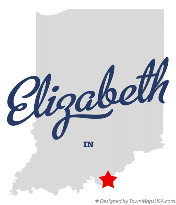 Map of Elizabeth Indiana IN
