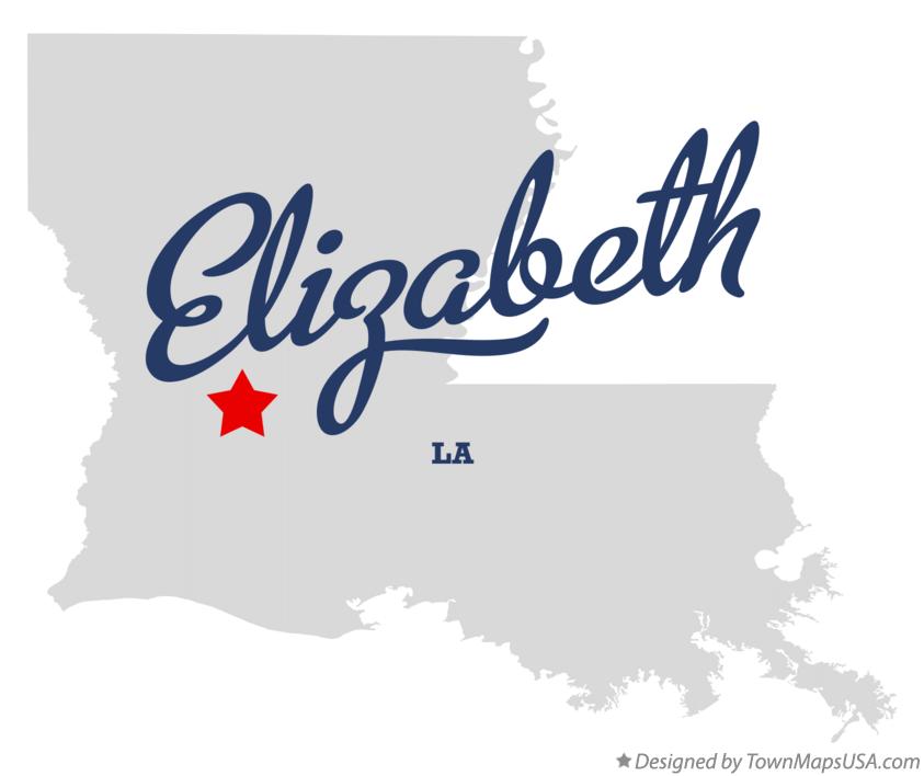 Map of Elizabeth Louisiana LA