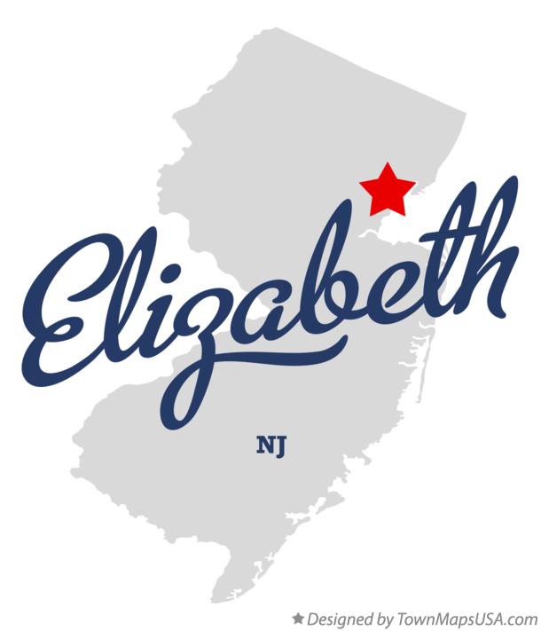 Map Of Elizabeth Nj New Jersey