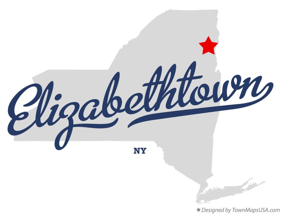 Map of Elizabethtown New York NY