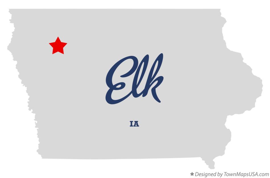 Map of Elk Iowa IA