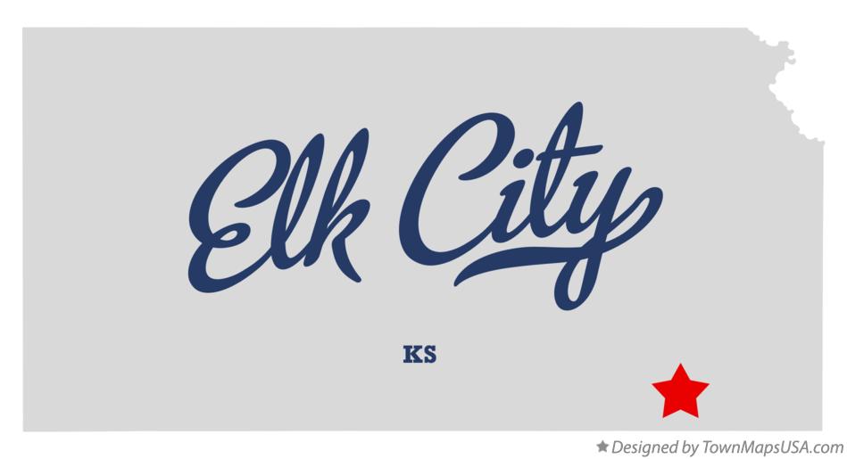 Map of Elk City Kansas KS