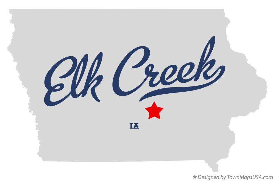 Map of Elk Creek Iowa IA