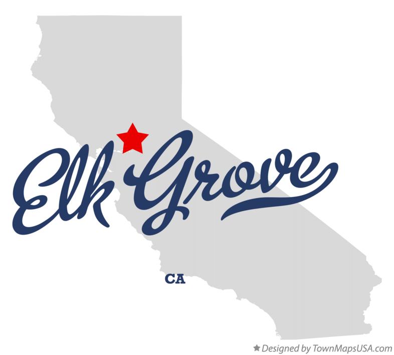 Map of Elk Grove California CA