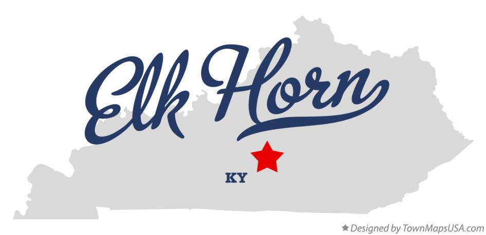 Map of Elk Horn Kentucky KY