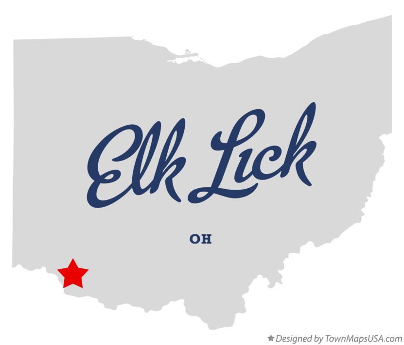 Map of Elk Lick Ohio OH