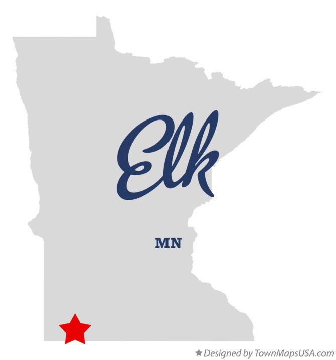 Map of Elk Minnesota MN
