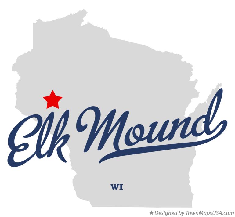 Map of Elk Mound Wisconsin WI